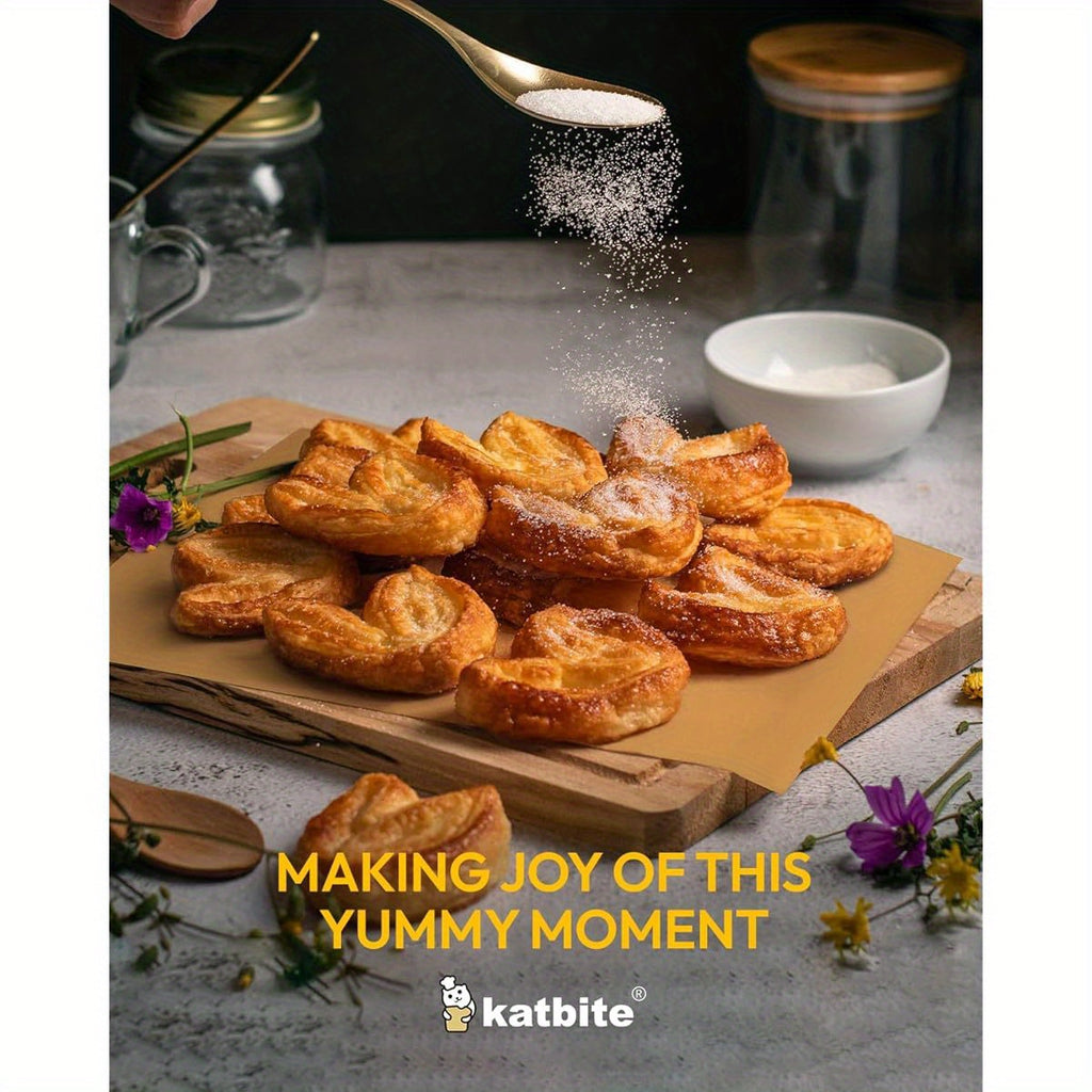 Katbite 265pcs 10x15 Inch Parchment Paper Sheets - Heavy Duty Unbleached Baking Paper, Pre-Cut & Oil-Proof, Perfect for Steaming, Cooking Bread, Cakes & Wrapping Foods - Advanced Series, Food Wrapping Paper, Kitchen Essentials, Foodsafe Material, Foodsafe