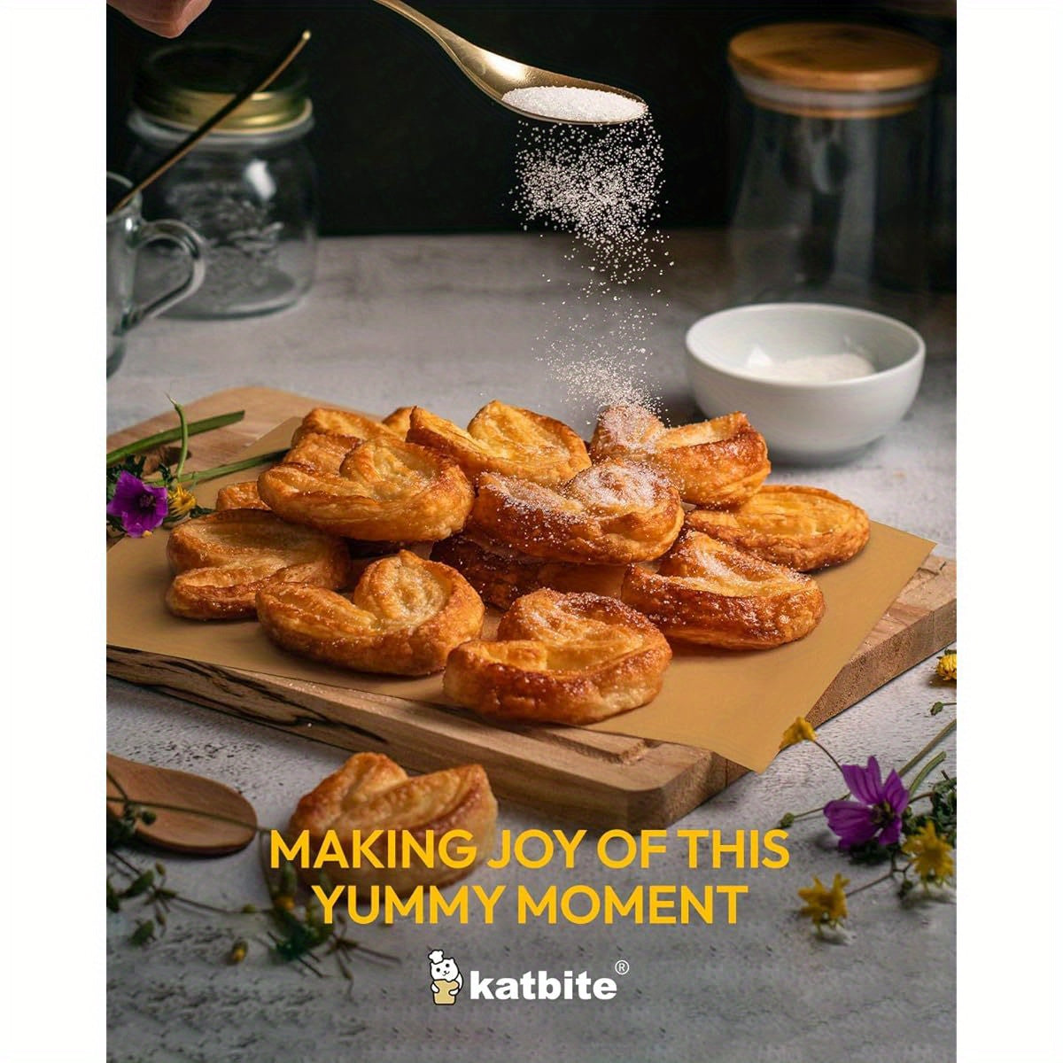 Katbite 265pcs 10x15 Inch Parchment Paper Sheets - Heavy Duty Unbleached Baking Paper, Pre-Cut & Oil-Proof, Perfect for Steaming, Cooking Bread, Cakes & Wrapping Foods - Advanced Series, Food Wrapping Paper, Kitchen Essentials, Foodsafe Material, Foodsafe