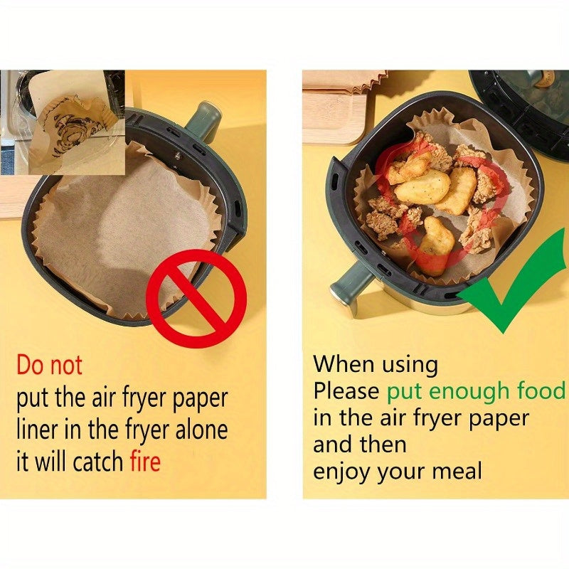 Air Fryer Disposable Paper Liners 9inch Air Fryer Rack 100pcs Square Liners NonStick Thickened Waterproof OilProof Baking Paper 9. 0''XL, Air Fryer Liners Non Stick, Air Fryer Butter Paper, Air Fryer Liners Large Size, Meal Prep Tools, Cooking